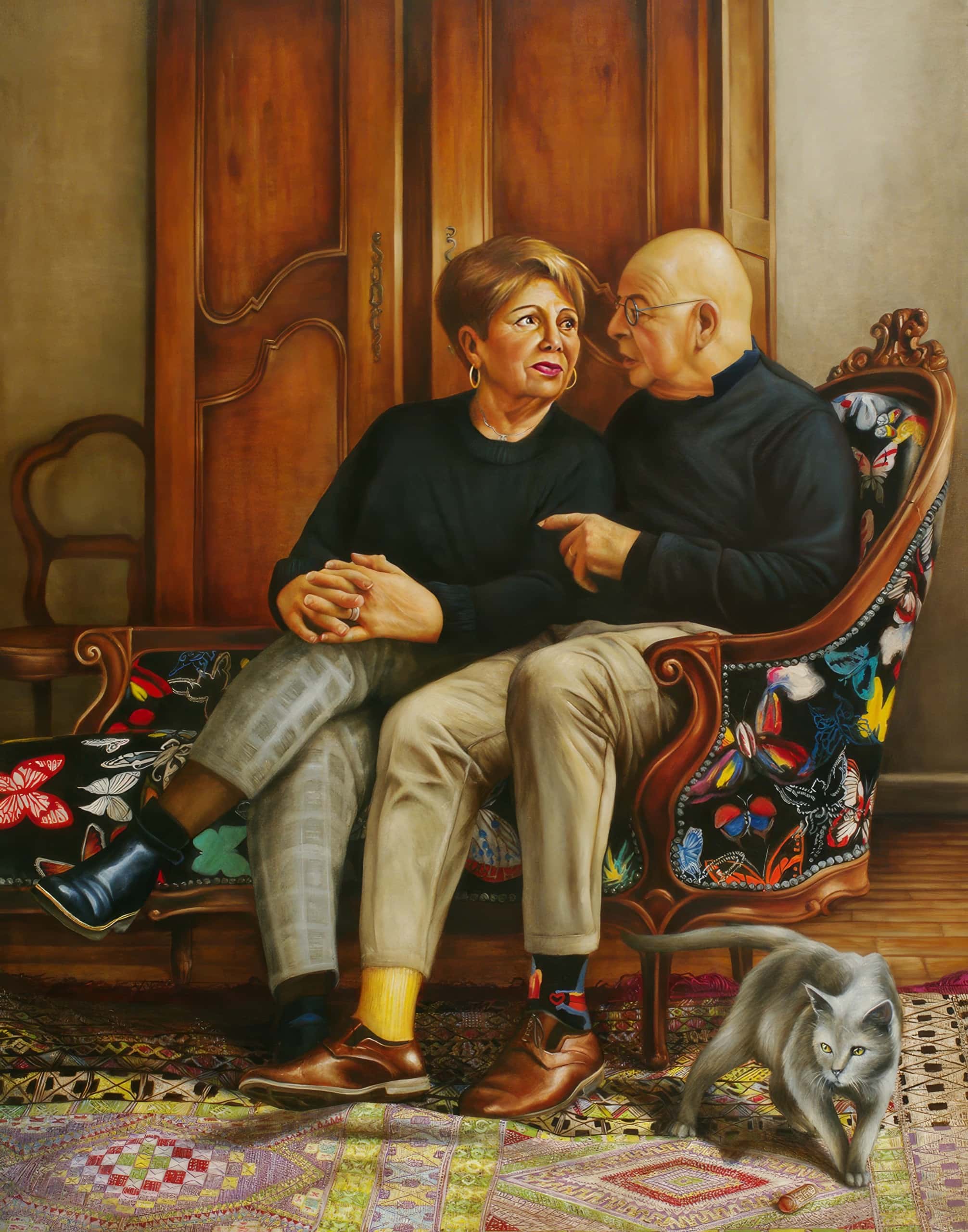 Marie-Pierre et Michel, huile sur toile, 140x110 cm, 2021