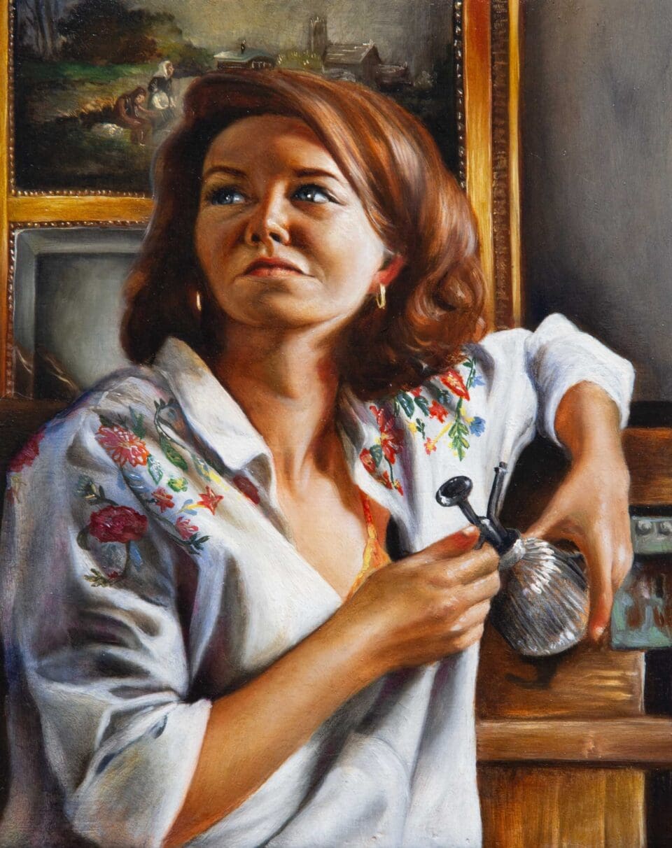 Parfum de poison, huile sur bois, 24 x 19 cm, 2023
