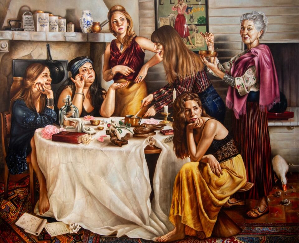 Tupperwitch, huile sur toile, 140 x 170 cm, 2024