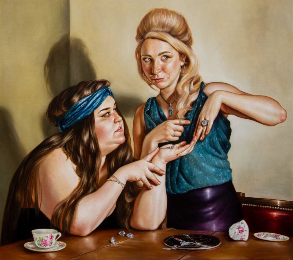 Oeil pour oeil, huile sur toile, 80 x 90 cm, 2024