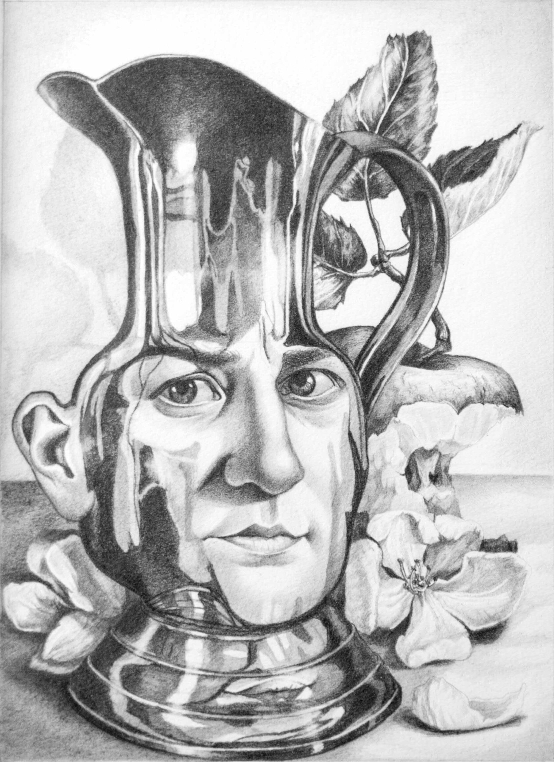 Madame en pot - graphite sur papier, 25 x 20 cm, 2025