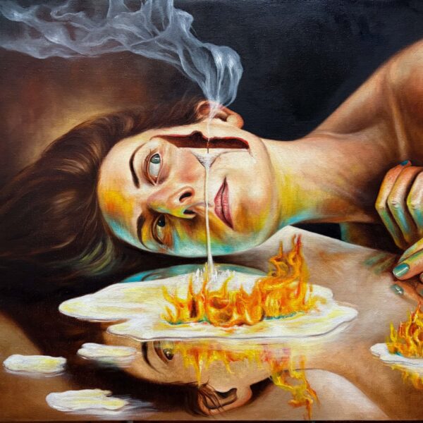 La bougie - huile sur toile, 50 x 60 cm, 2026